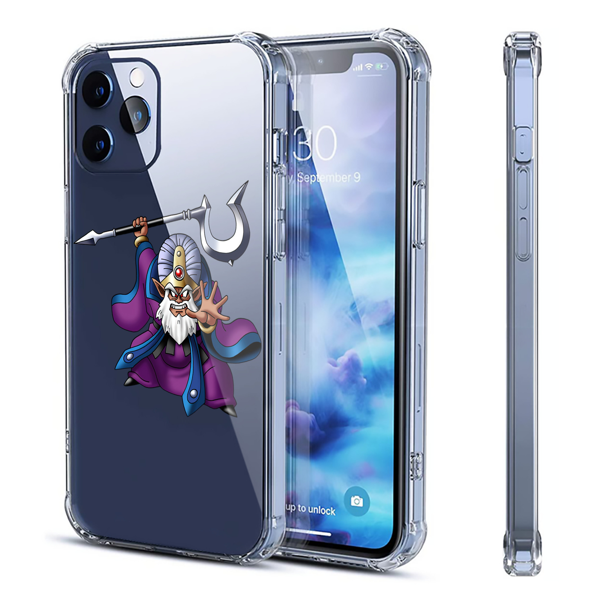 （画像用） ドラゴンクエスト Doragon Kuesuto Dragon Quest 【iPhone 12シリーズ対応】透明スマホケース（クリアソフトケース）